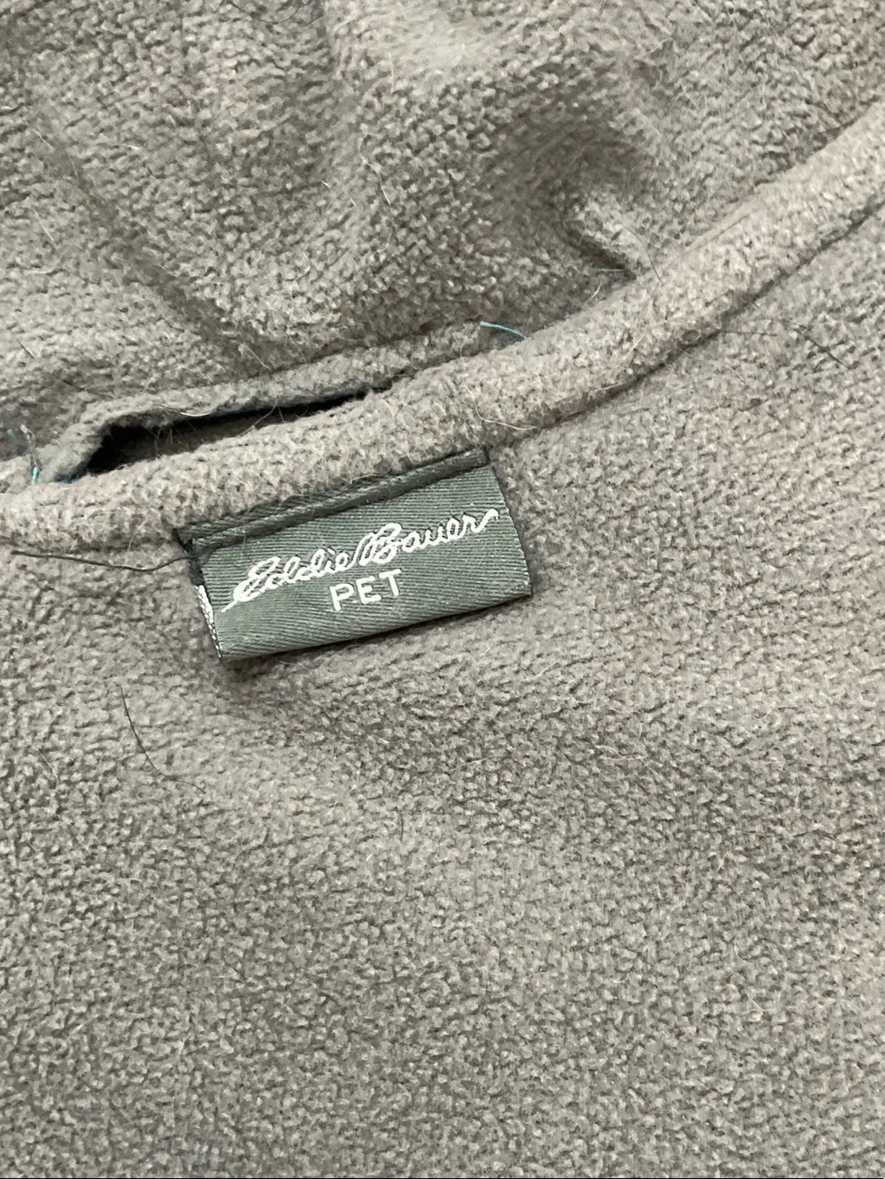 Eddie Bauer Quilted Dog Jacket Faux Fur Trim Hood